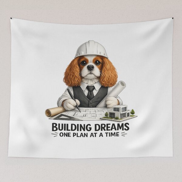 Item preview, Building Dreams Blenheim Cavalier designed and sold by SpottyRainbow.