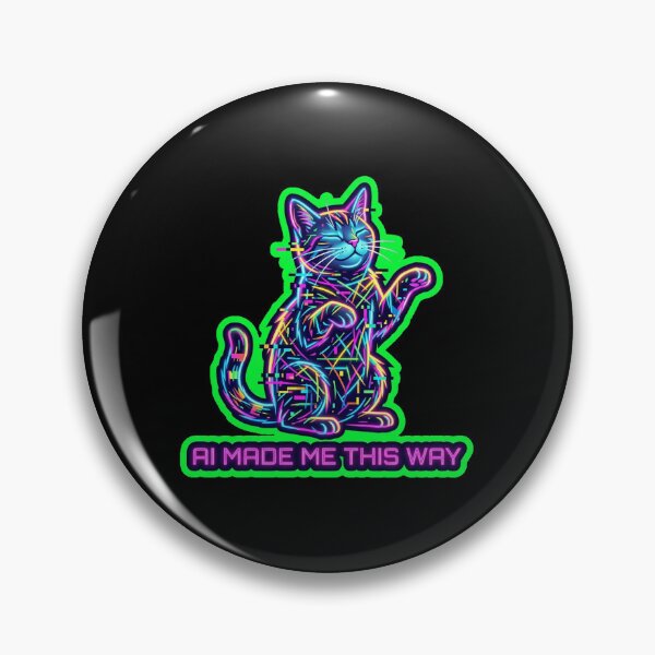 Item preview, AI Made Me This Way Glitch Cat Funny Design designed and sold by Cat Meme Fund.