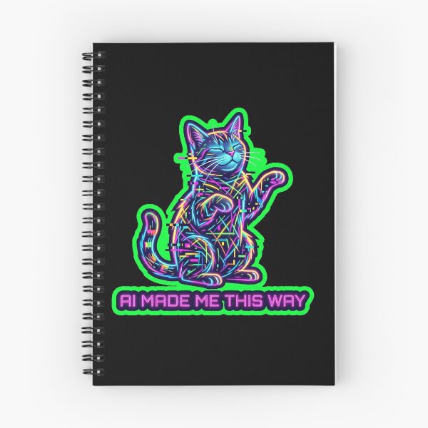 Item preview, AI Made Me This Way Glitch Cat Funny Design designed and sold by Cat Meme Fund.