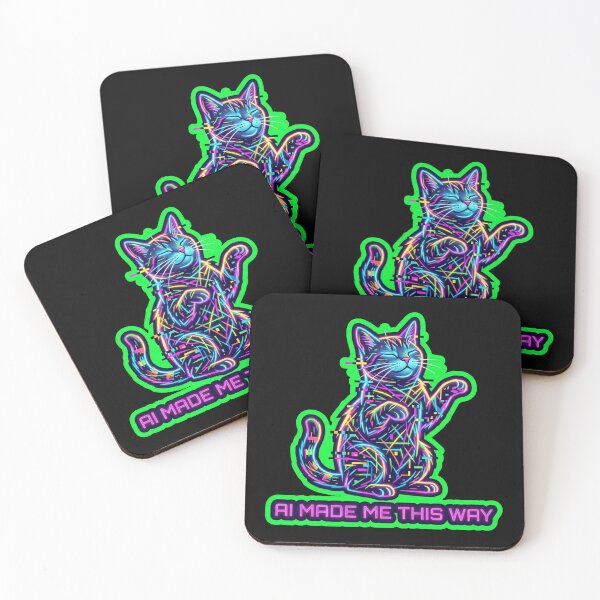 Item preview, AI Made Me This Way Glitch Cat Funny Design designed and sold by Cat Meme Fund.