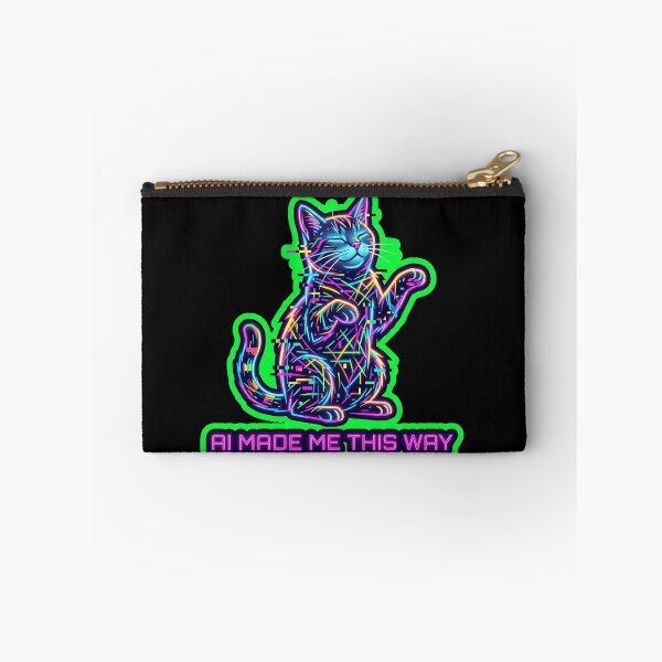 Item preview, AI Made Me This Way Glitch Cat Funny Design designed and sold by Cat Meme Fund.