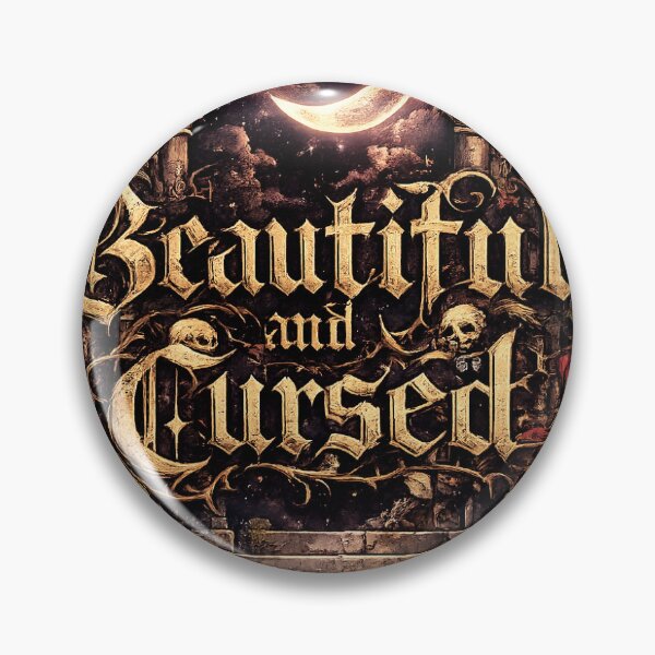 Item preview, Beautiful and Cursed Gothic Quote Sticker designed and sold by InkPixell.