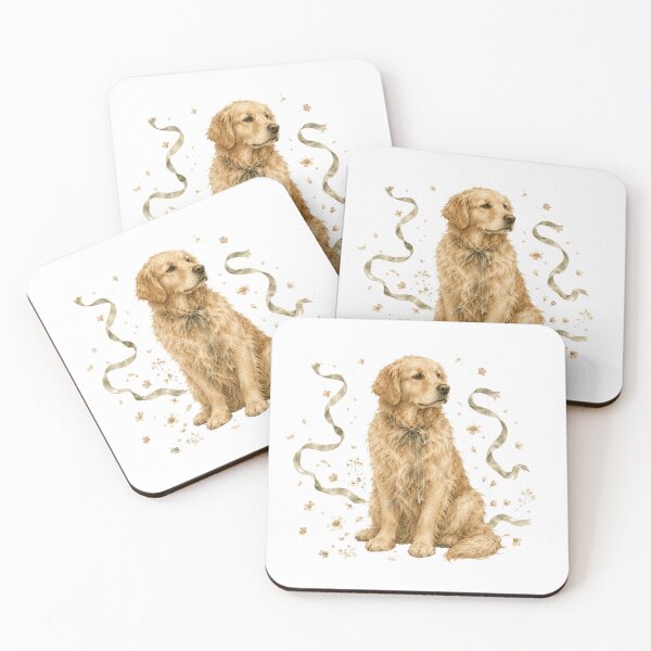 Item preview, Coquette Golden Retriever Ribbon Bow Soft Girl Aesthetic designed and sold by AQUILAKREO.