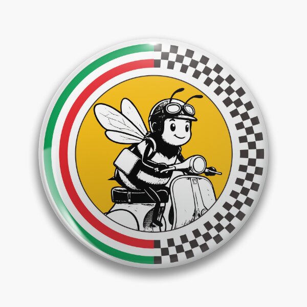 Item preview, Retro Bee Riding Italian Classic Scooter designed and sold by evrankart.