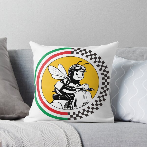 Item preview, Retro Bee Riding Italian Classic Scooter designed and sold by evrankart.
