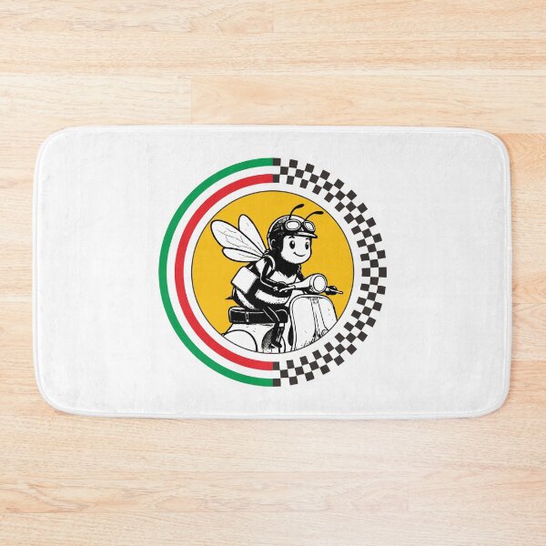 Item preview, Retro Bee Riding Italian Classic Scooter designed and sold by evrankart.