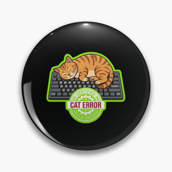 Item preview, Certified Cat Error Funny Computer Cat Design designed and sold by Cat Meme Fund.
