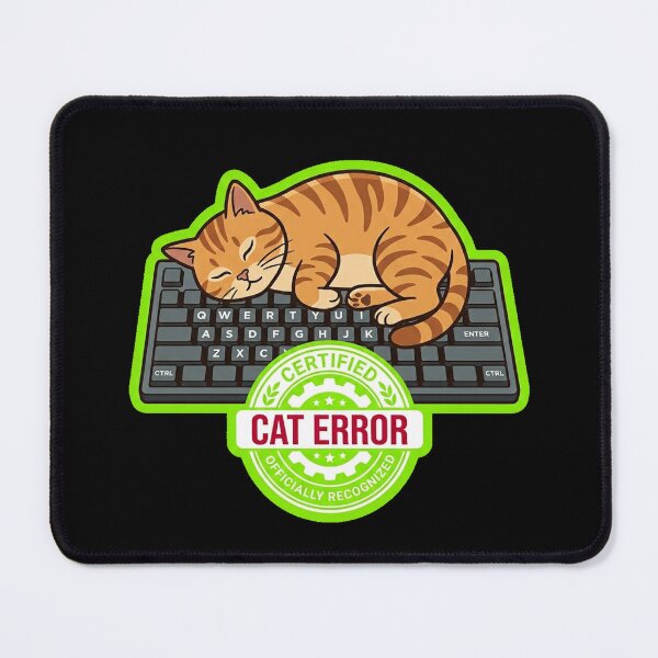 Item preview, Certified Cat Error Funny Computer Cat Design designed and sold by Cat Meme Fund.