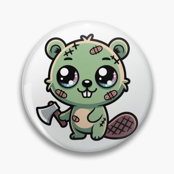 Item preview, Kawaii Zombie Beaver With Axe designed and sold by LukaRealm.