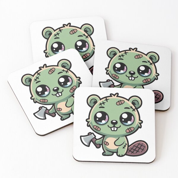 Item preview, Kawaii Zombie Beaver With Axe designed and sold by LukaRealm.