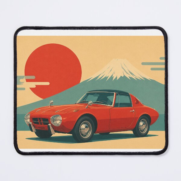 Item preview, classic japanese sports car 800 minimalist 45º side designed and sold by Traceursniper.