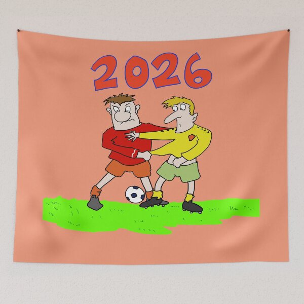 Item preview, Football cartoon, tussle for the ball. designed and sold by Grant Wilson.
