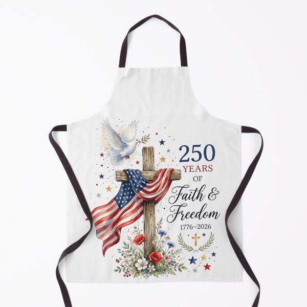 Item preview, American Flag Wooden Cross Faith And Freedom 250th Anniversary Memorial designed and sold by LizzyKeiko.