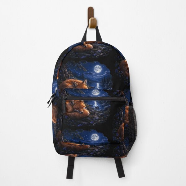 Item preview, Sleeping Red Fox Moonlit Forest Night designed and sold by YogiCodeLab.