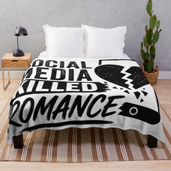 Item preview, Social Media Killed Romance – Funny Sad Love Quote Design designed and sold by CreativeNest Prints.