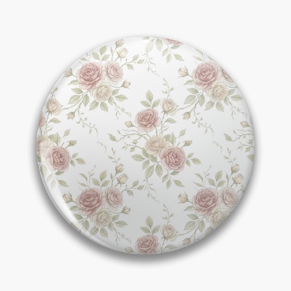 Item preview, Vintage Pink and White Roses on Black designed and sold by Opal Aura .