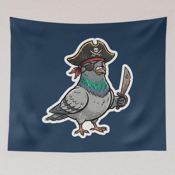 Item preview, Pirate Pigeon Captain with Cutlass designed and sold by azule1.