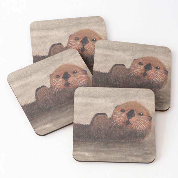 Item preview, Watercolor Sea Otter in the Sea designed and sold by HeatherBozarthArt.