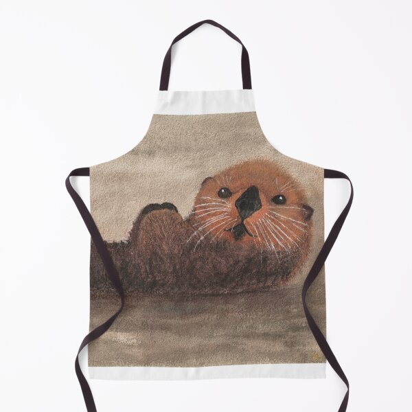 Item preview, Watercolor Sea Otter in the Sea designed and sold by HeatherBozarthArt.