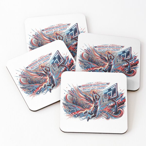 Item preview, USA Basketball Match Day Energy – Patriotic Slam Dunk Art designed and sold by MAJCO-ART.