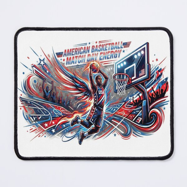Item preview, USA Basketball Match Day Energy – Patriotic Slam Dunk Art designed and sold by MAJCO-ART.