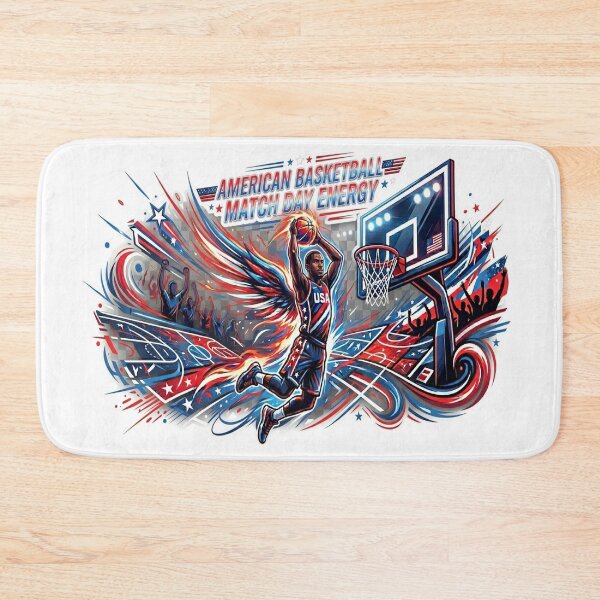 Item preview, USA Basketball Match Day Energy – Patriotic Slam Dunk Art designed and sold by MAJCO-ART.
