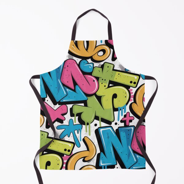 Item preview, Bold Street Art Pattern | Vibrant Graffiti Bubble Letters Seamless Repeat designed and sold by Midnight Veil Designs.