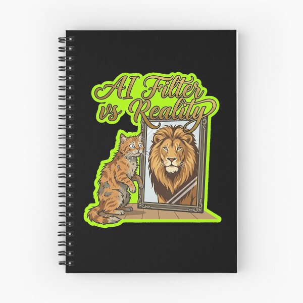 Item preview, AI Filter vs Reality Lion Cat Design designed and sold by Cat Meme Fund.