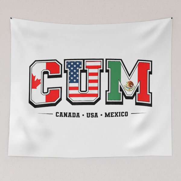 Item preview, CUM Canada USA Mexico Flag Typography Funny Soccer World Tournament designed and sold by MassonCalepon.