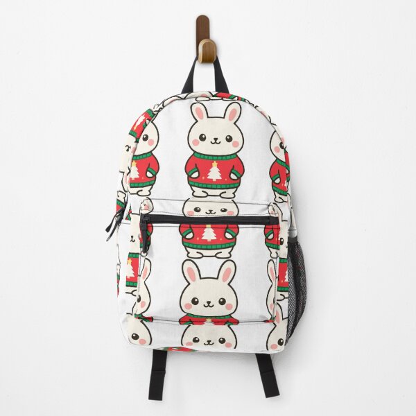 Item preview, Cozy Holiday Bunny - Christmas Kawaii Sticker designed and sold by foryouandyours.