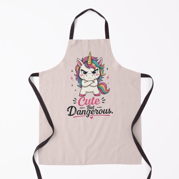 Item preview, "Cute But Dangerous" Unicorn Funny Kawaii Attitude designed and sold by MusesWhispers.