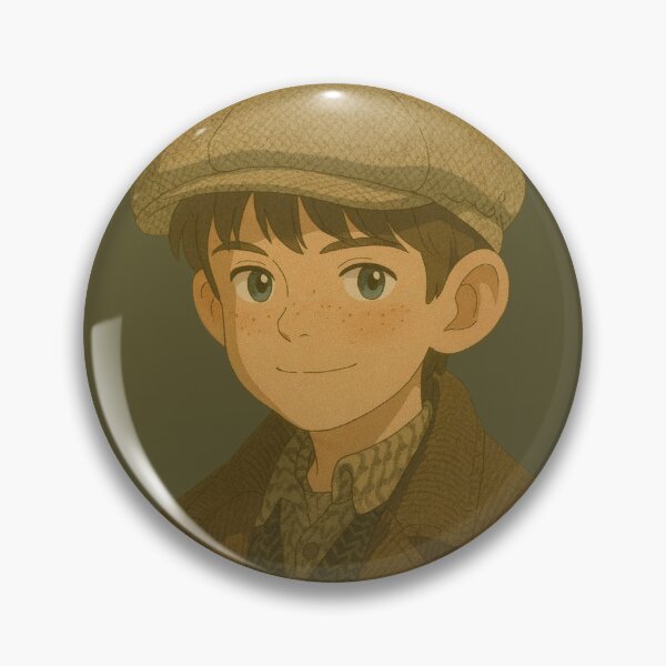 Item preview, A vintage-style anime boy wearing a flat cap smiles warmly designed and sold by NorenDavio.