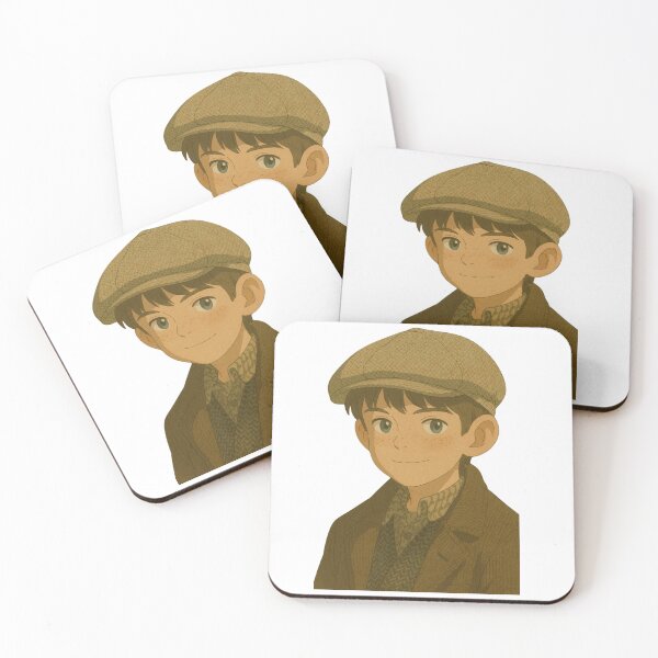 Artikelvorschau, Ein Junge im Vintage-Anime-Stil mit Schiebermütze lächelt warmherzig. entworfen und verkauft von NorenDavio.