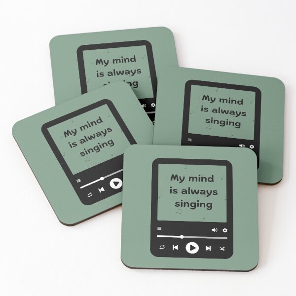 Item preview, My Mind Is Always Singing Aesthetic Music Player Graphic designed and sold by Kidix Arts.