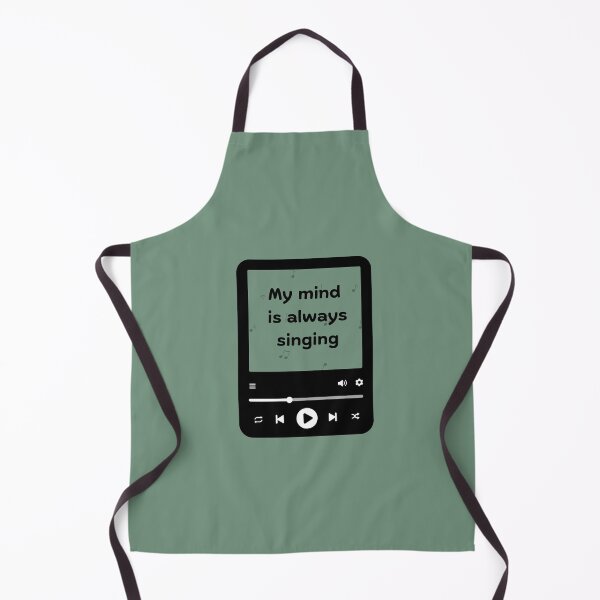 Item preview, My Mind Is Always Singing Aesthetic Music Player Graphic designed and sold by Kidix Arts.