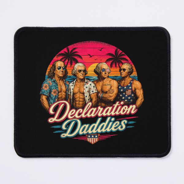 Item preview, Declaration Daddies Buff Founding Fathers Retro Sunset Patriotic Summer Vacation designed and sold by MassonCalepon.