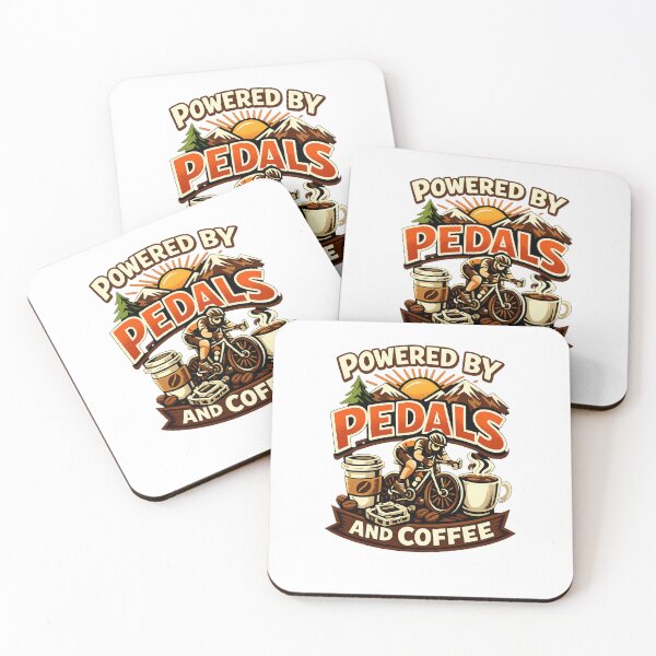 Item preview, Powered by Pedals and Coffee  designed and sold by DPBTees70.