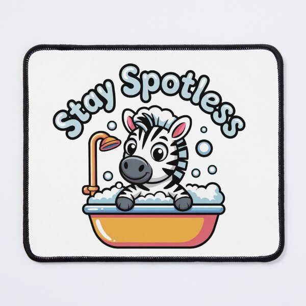 Item preview, Stay Spotless Funny Bath Zebra designed and sold by LukaRealm.