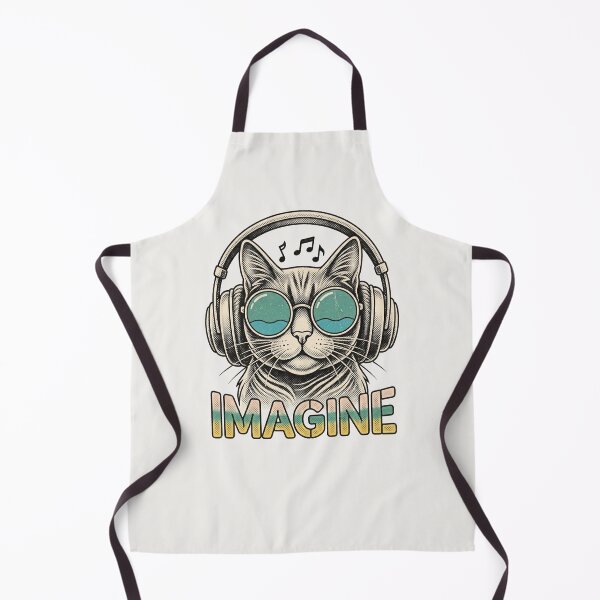 Item preview, Cool Cat Imagine Music Gift for Cat Lovers Birthday designed and sold by PixelQ.