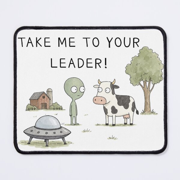 Item preview, Funny Alien Meeting Farm Cow Shirt designed and sold by TheSnarkyShark.