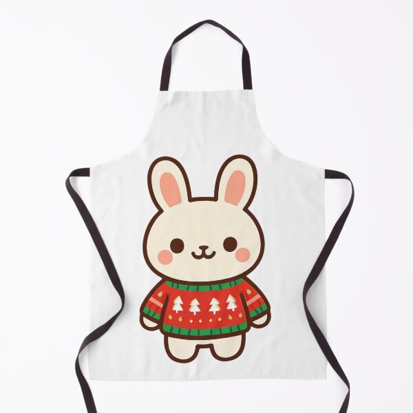 Item preview, Cozy Holiday Bunny - Christmas Kawaii Sticker designed and sold by foryouandyours.