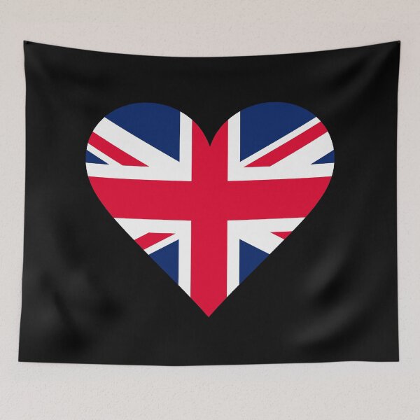 Item preview, United Kingdom Heart Flag Graphic | I Love UK Patriotic Union Jack Symbol designed and sold by NTGUILTY.