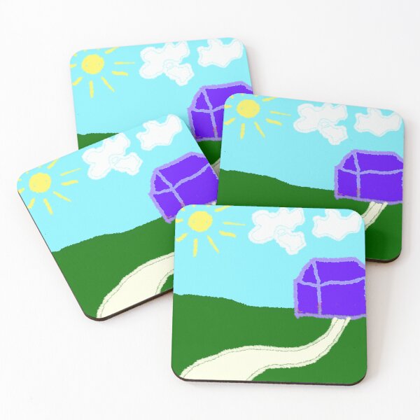Item preview, Simple Purple Barn and Winding Path Painting designed and sold by FruitMeadow.