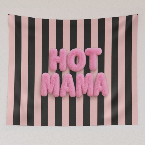 Item preview, Hot Mama Pink Striped Print designed and sold by Ioanna-Studio.