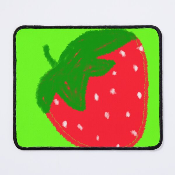 Item preview, Textured Red Strawberry on Green Background designed and sold by FruitMeadow.