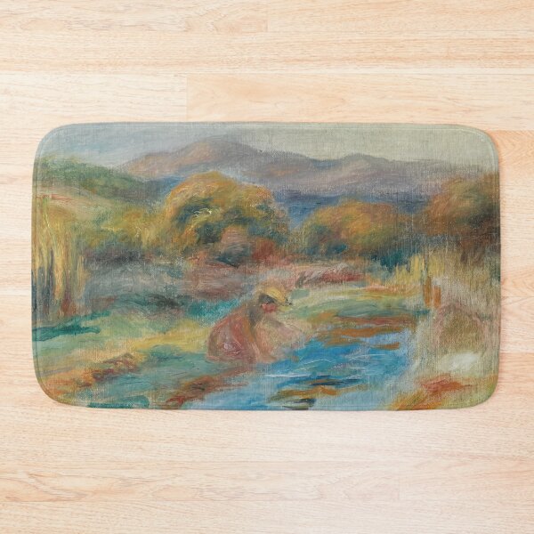 Item preview, Figure by River with Mountains Landscape designed and sold by artofuniverse.