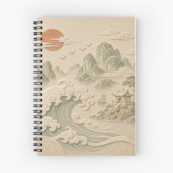 Item preview, Vietnam Coastal Relief Art Print | Ha Long Bay Inspired Ocean Landscape | Asian Seascape Wall Art designed and sold by TheSlowShore.