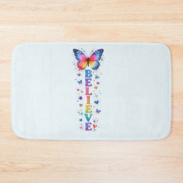 Item preview, Inspirational Butterfly Believe Typography Graphic Art designed and sold by tamdevo1.