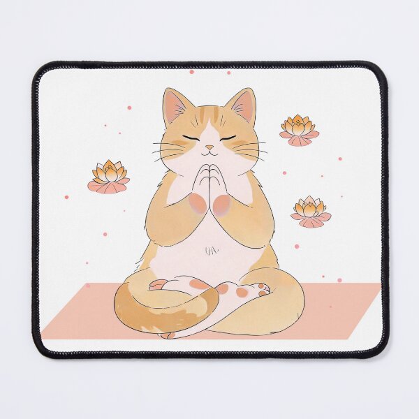 Item preview, Cat Namaste Meditation Yoga Pose Minimalist Line Art Gift for Cat Lovers designed and sold by FirmHoldStudio.