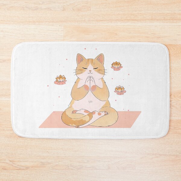 Item preview, Cat Namaste Meditation Yoga Pose Minimalist Line Art Gift for Cat Lovers designed and sold by FirmHoldStudio.